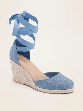 Old Navy Blue Tie Espadrilles